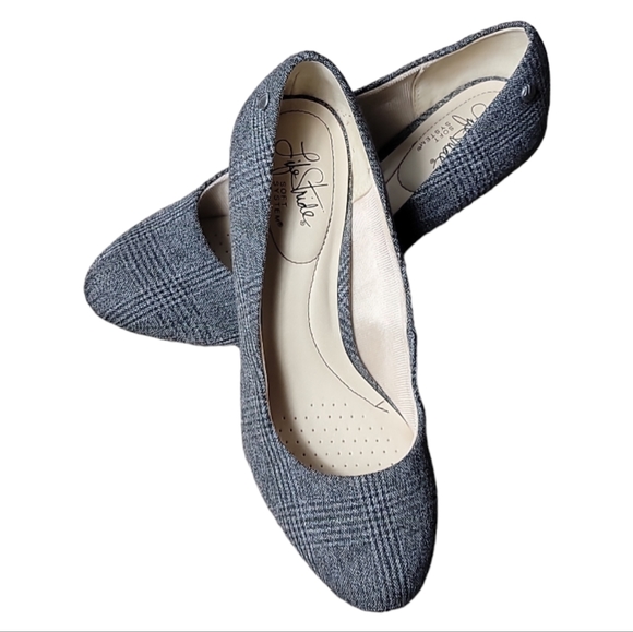 Life Stripe parigi plaid heel pumps size 8 - Picture 2 of 8